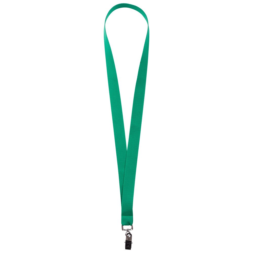 Лента для бейджа Neckband, зеленая-0
