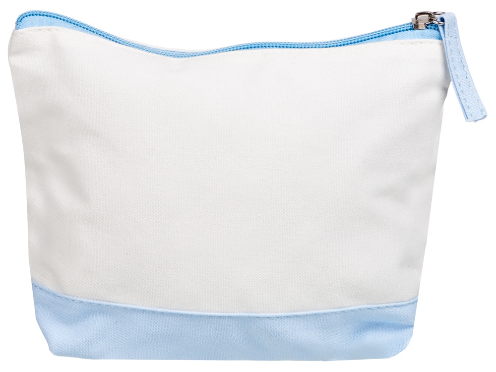 Косметичка хлопковая Cotton, белый/голубой-3