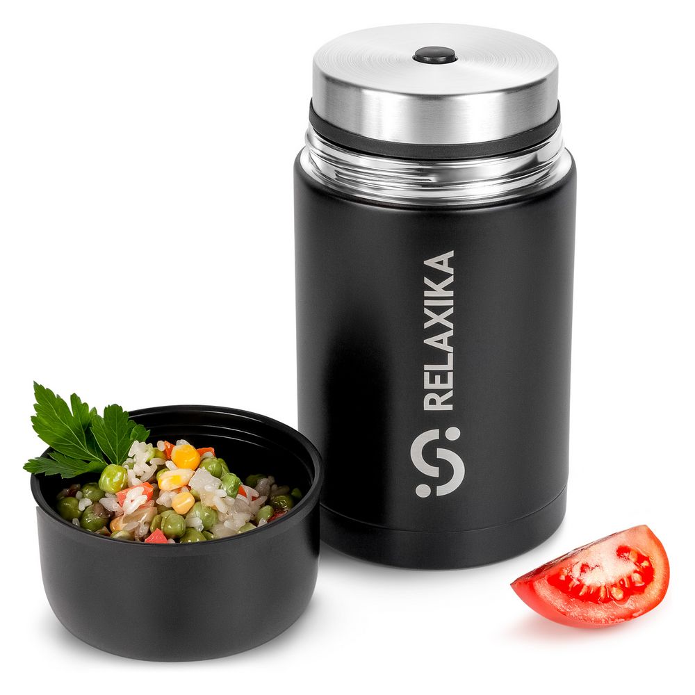 Термос для еды Relaxika 1000, черный-4