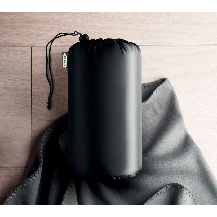 Флисовый дорожный плед из RPET, серый-1