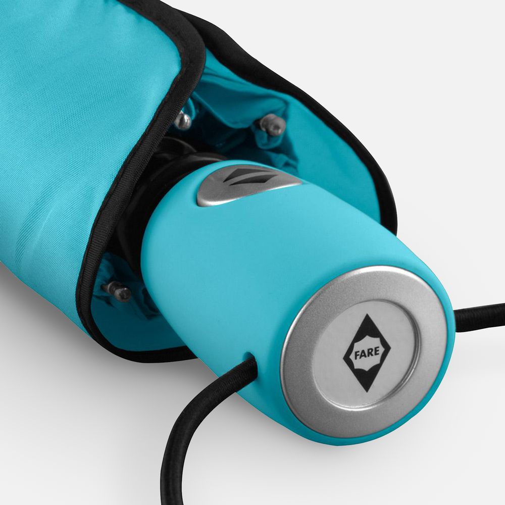 Зонт складной AOC, бирюзовый-3