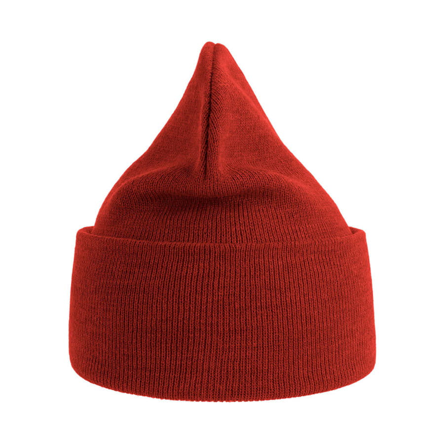 Шапка вязаная PURE  с отворотом из пряжи Polylana, коричневый-2