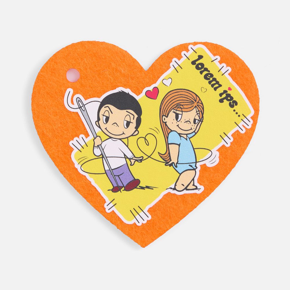 Заготовка из фетра Felt S, оранжевый неон-2