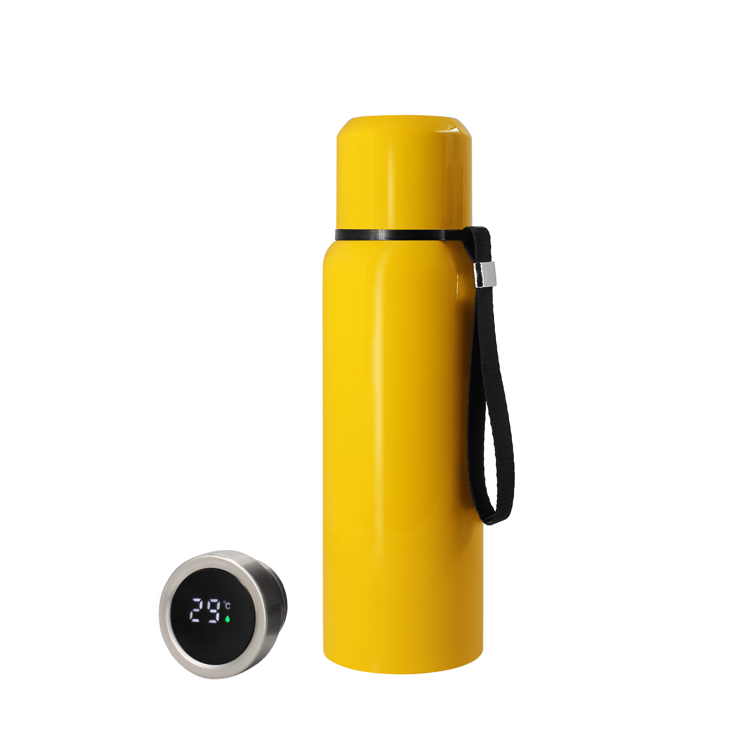 Термос S-travel New с датчиком температуры 600 мл. (желтый)-1