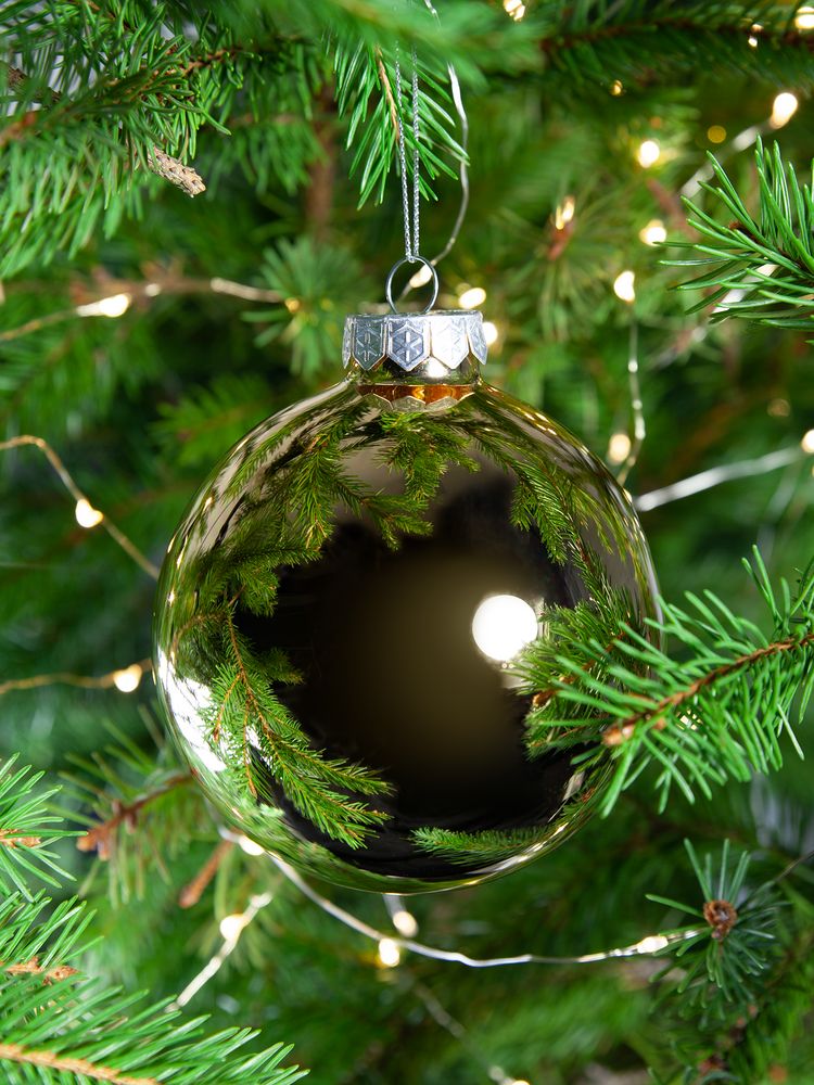 Елочный шар Finery Gloss, 10 см, глянцевый золотистый-4