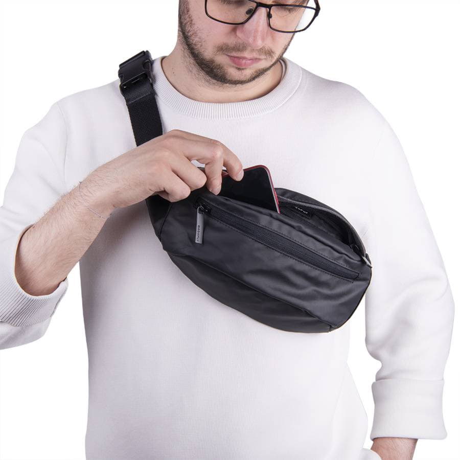 Сумка на пояс SIN, черный, 37х13х8 см, 100% полиэстер, черный-5