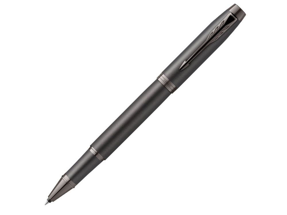 Ручка роллер Parker IM Monochrome Black, стержень:F, цвет чернил: black, в подарочной упаковке.-0