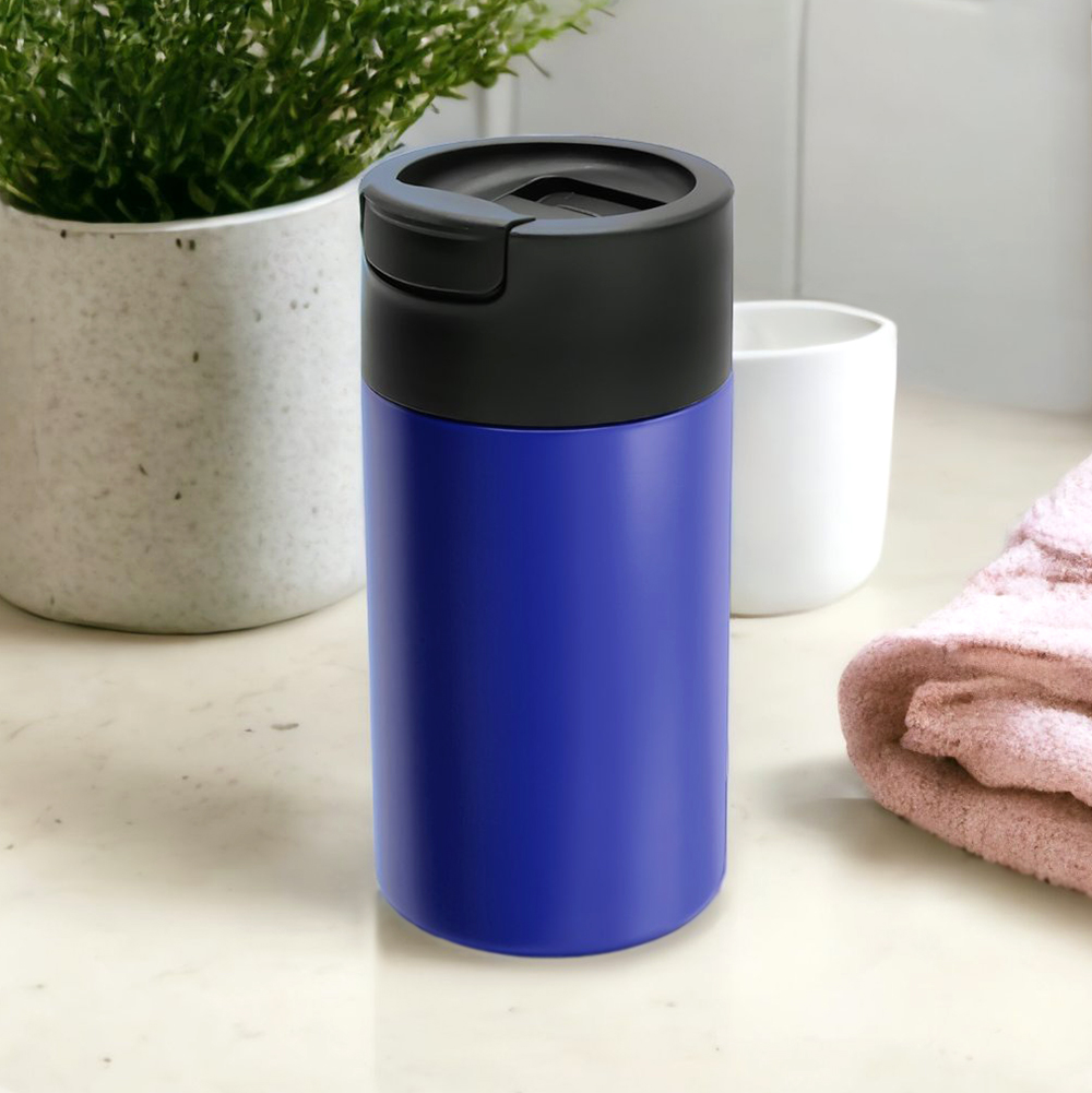 Вакуумная герметичная термокружка Kelly, Синий-4