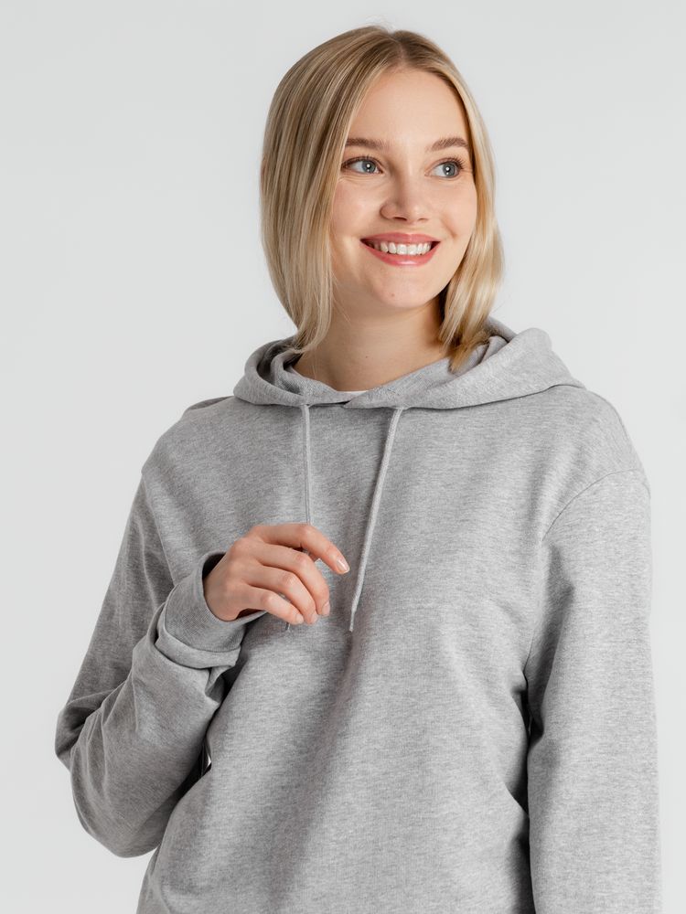Толстовка с капюшоном унисекс Hoodie, серый меланж-9