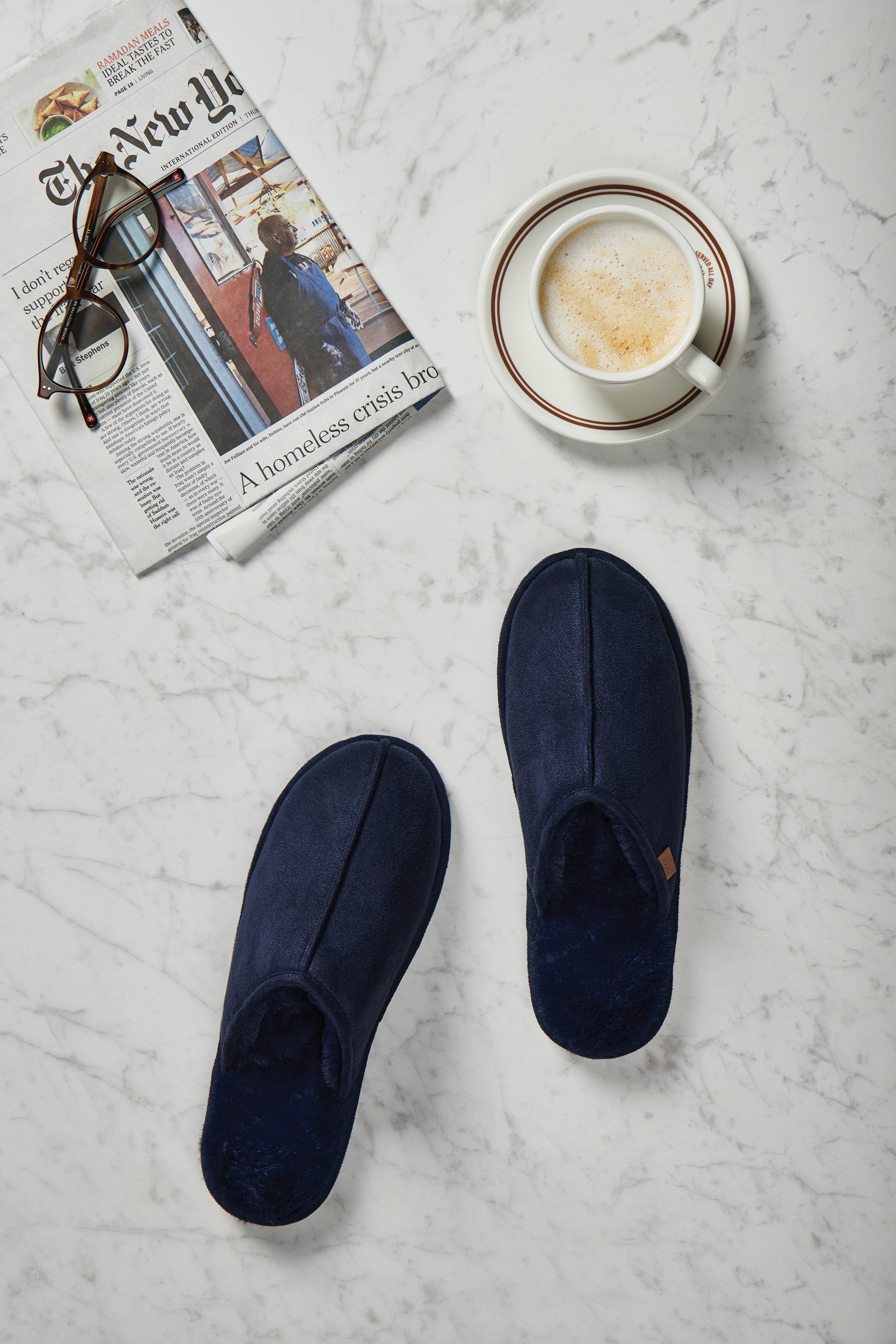 Тапочки VINGA Waltor, темно-синие, S/M-4