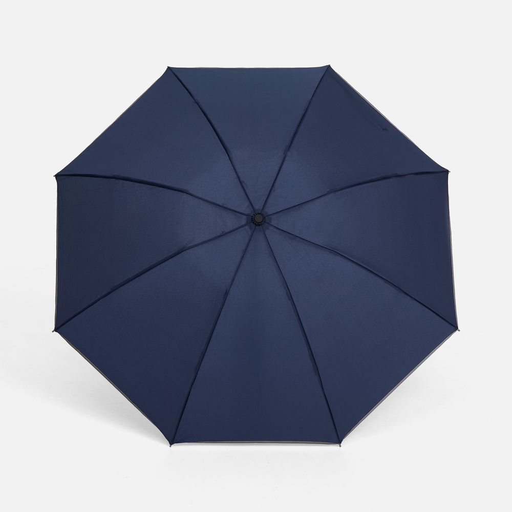 Зонт наоборот складной Futurum со светоотражающим кантом, темно-синий-1