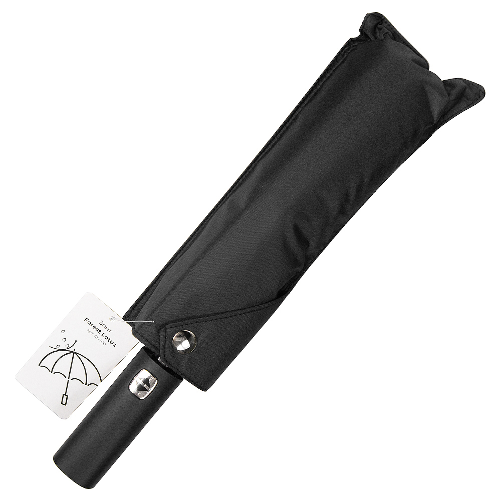 Зонт складной автоматический Forest Lotus, Чёрный-7