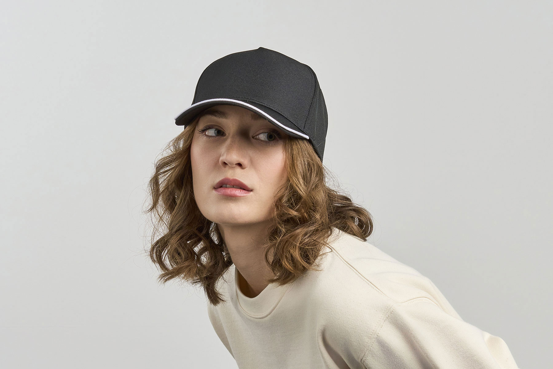 Бейсболка RECY FIVE PIPING, 5 клиньев, застежка-липучка, зеленый, белый-4