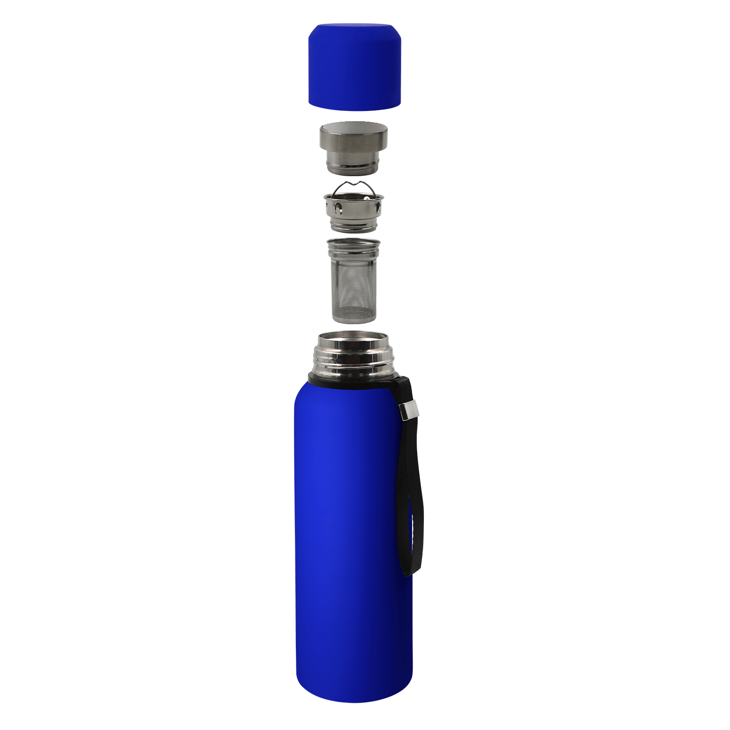 Термос Travel софт-тач 750мл (синий)-3