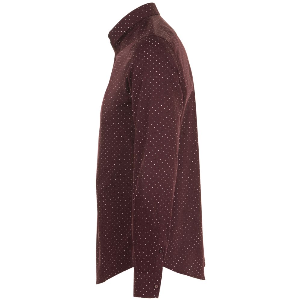 Рубашка мужская Becker Men, бордовая с белым-2