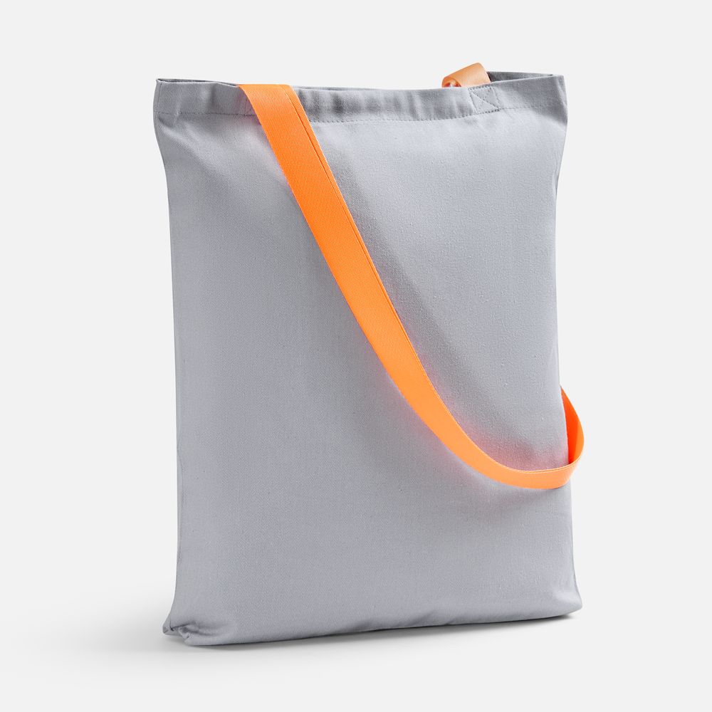 Шопер B4, серый с оранжевыми ручками-1
