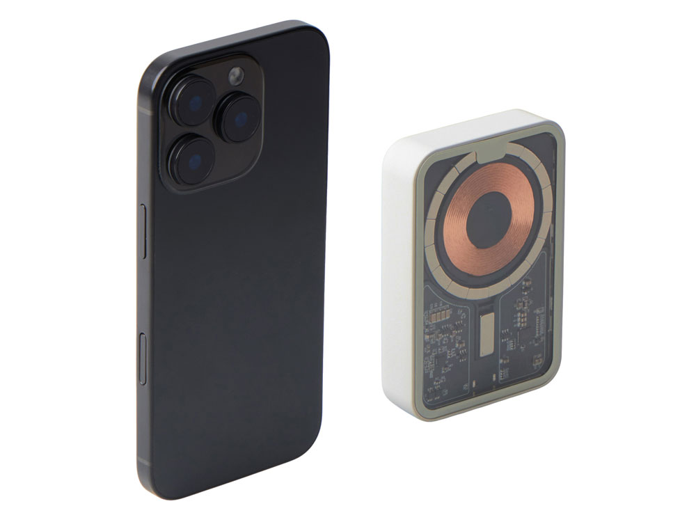 Беспроводной магнитный внешний аккумулятор с QC\PD MagnifIQ, 10000 мАч, 15 Вт, белый-9