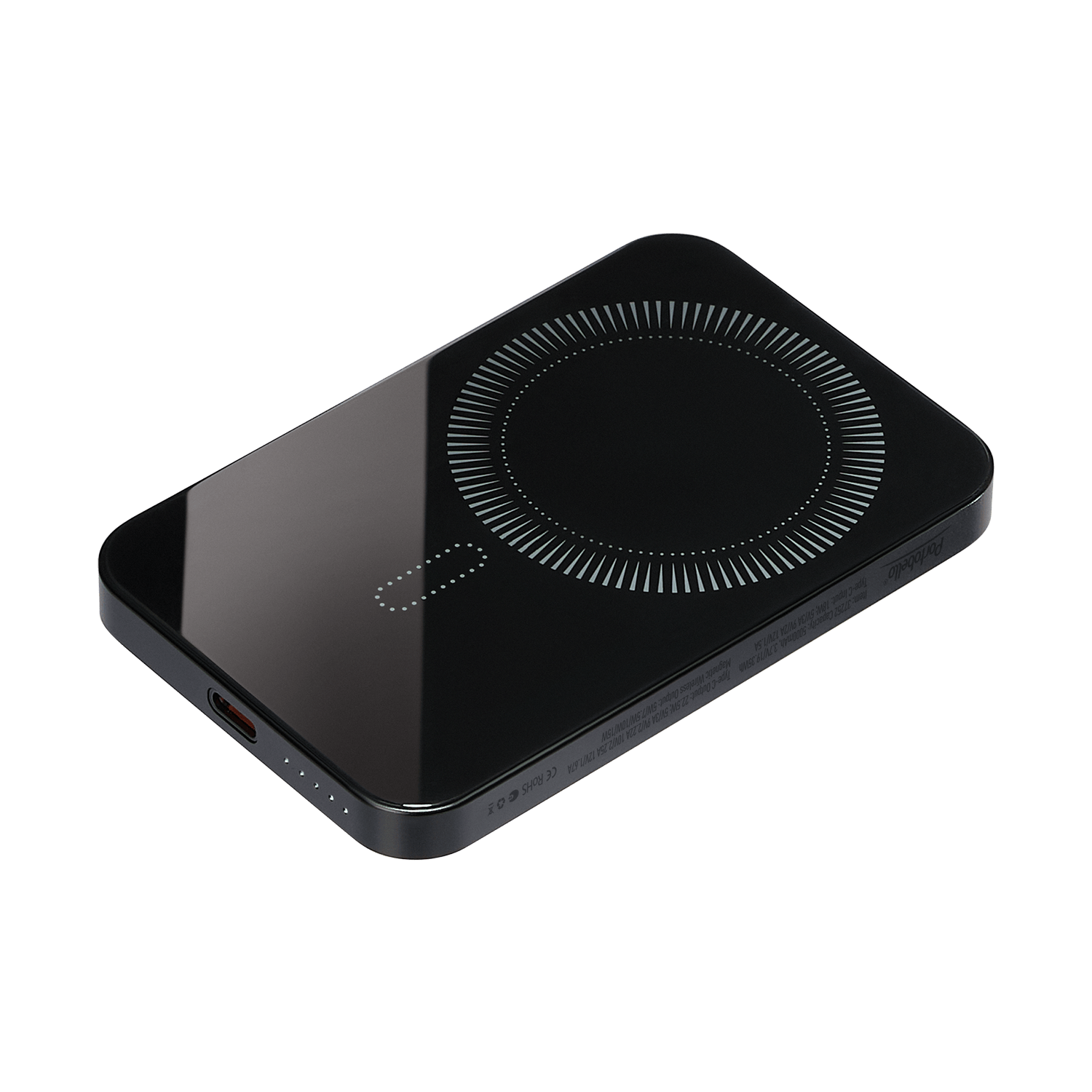 Внешний аккумулятор Artex PD 5000mAh с функцией беспроводной зарядки 15W, черный-0