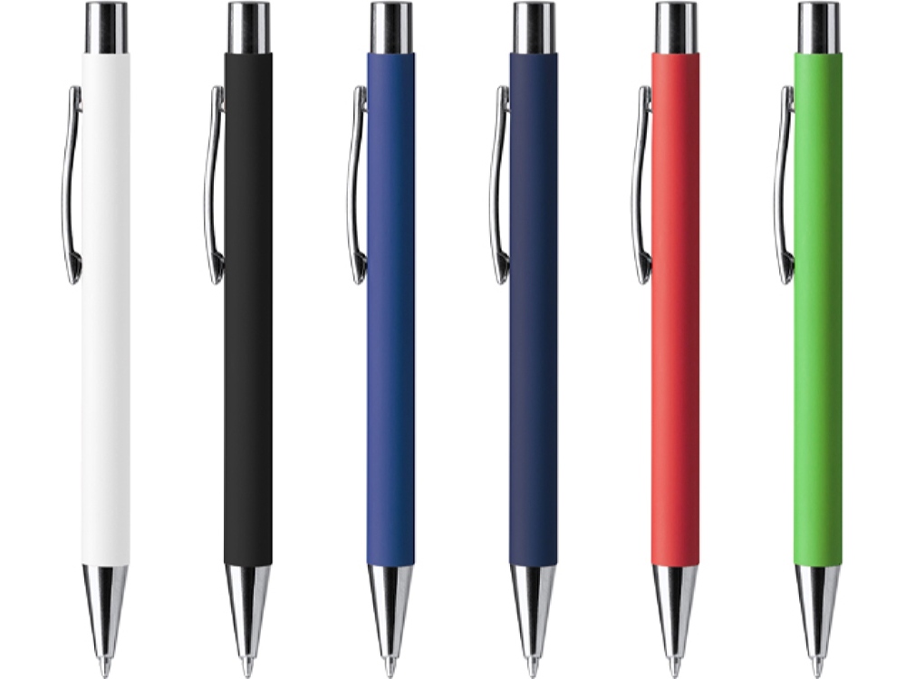 Ручка металлическая шариковая DOVER с покрытием софт-тач, папоротник-3