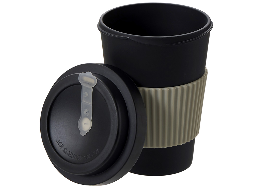 Термокружка Muffin из натуральных волокон, черный-2