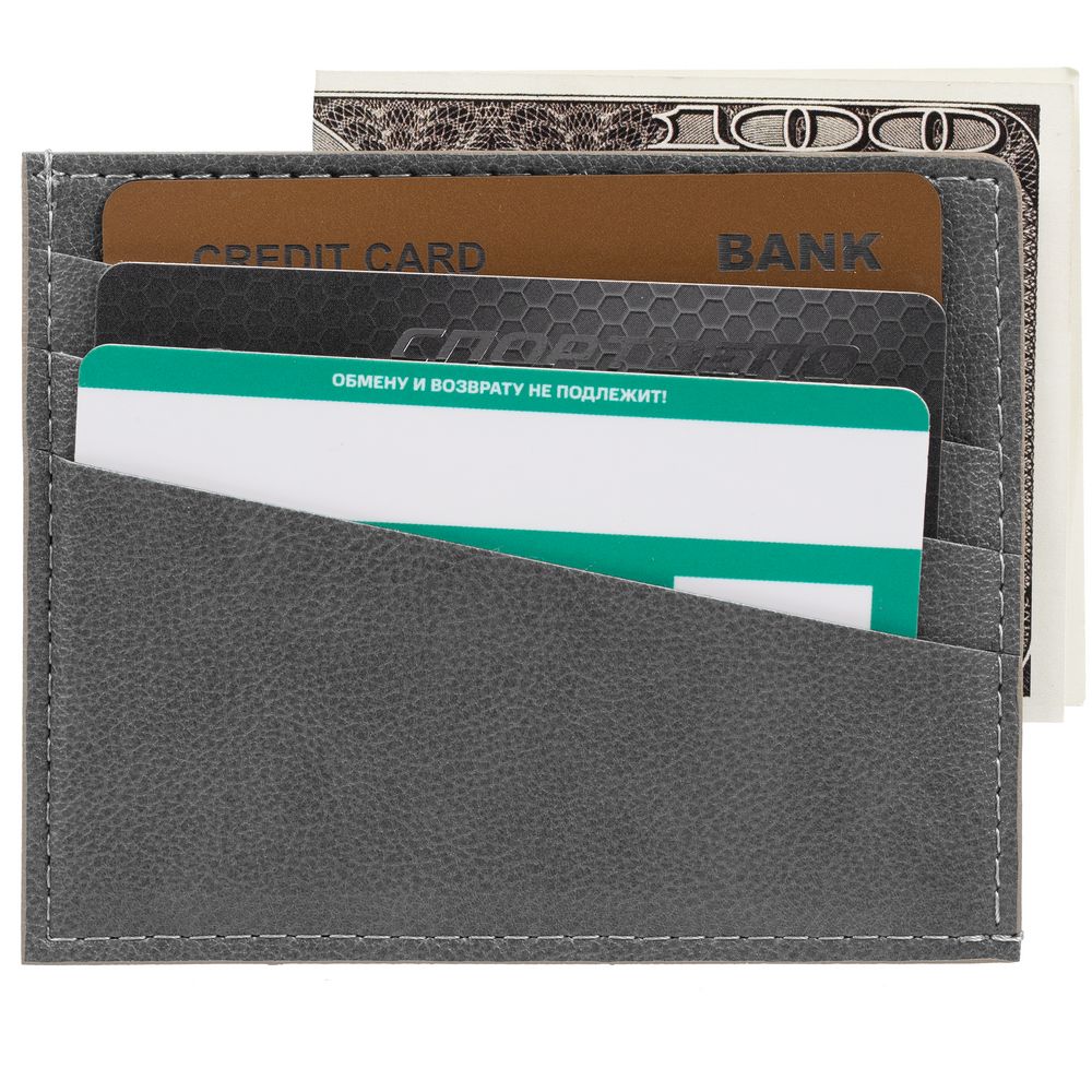 Чехол для карточек Petrus, серый-3