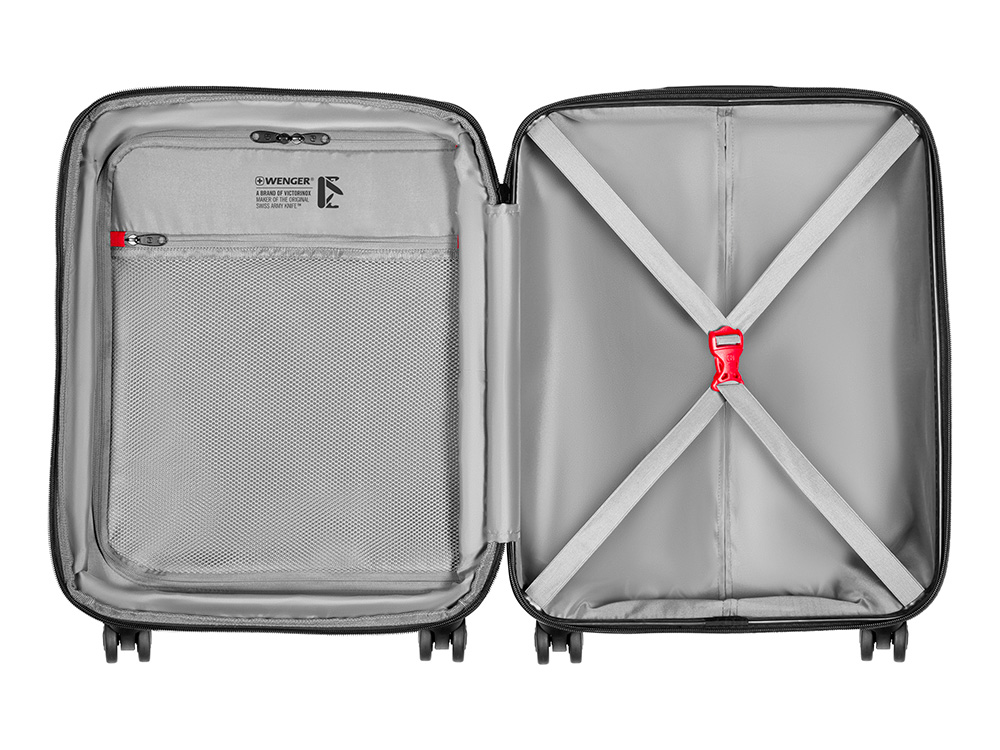 Чемодан WENGER Prymo, чёрный, малый, 40х55х20 см, 36 л, ABS+PC-5