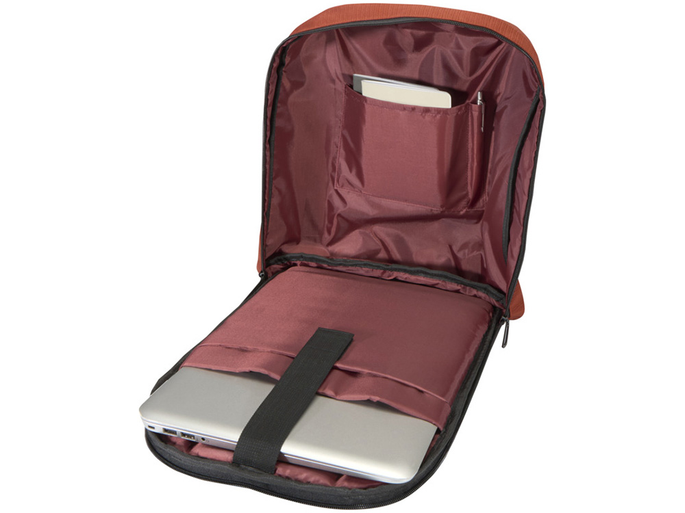 Рюкзак Luma для ноутбука с диагональю экрана 15 дюймов с защитой от кражи объемом 10 л из материала, переработанного по стандарту GRS - Brick-4