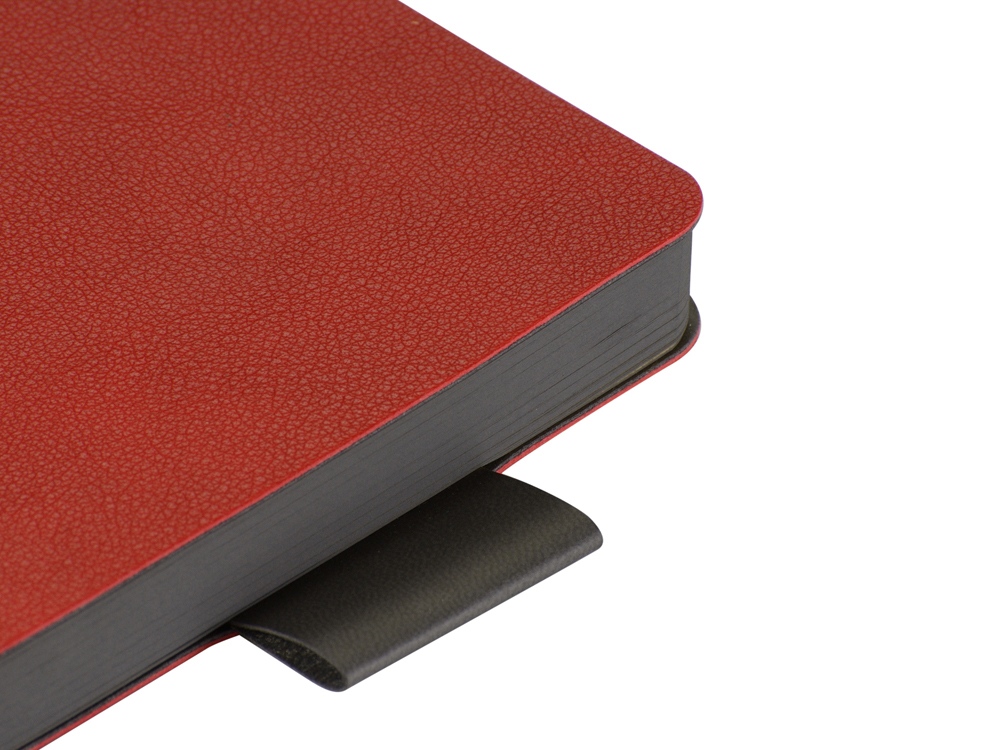 Ежедневник А5 датированный Boston 2026, красный с серым обрезом-4