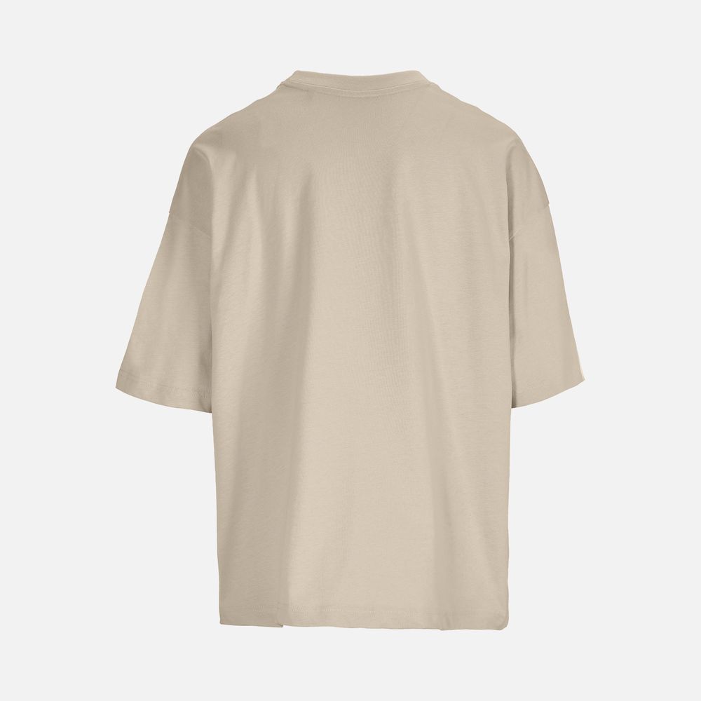 Футболка оверсайз женская Boxy Women, бежевая (льняная)-1