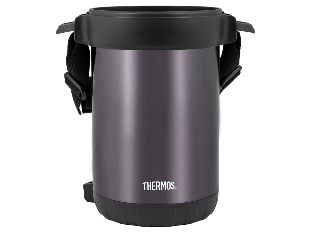 Термос из нерж.стали с пластиковыми контейнерами и ложкой тм THERMOS JBG-1800 Food Jar 1.8L, серый-1