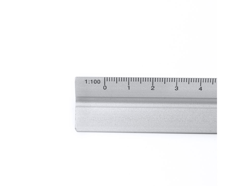 Алюминиевая линейка DINTEL треугольной формы (30 см), серебристый-2