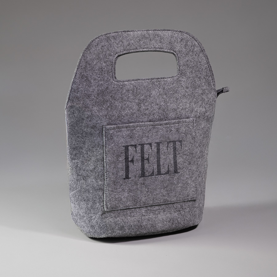 Термосумка "FELTY", 34 x 22 x 15 см, фетр, серый меланж-4