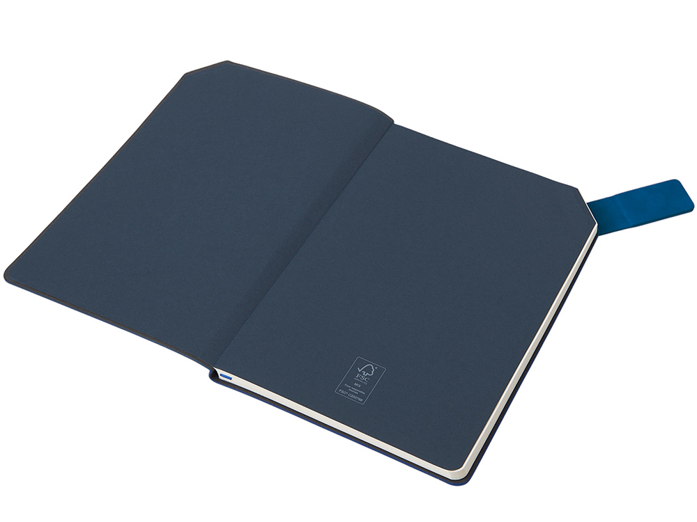 Блокнот А5 в гибкой обложке Chaplin, синий-5