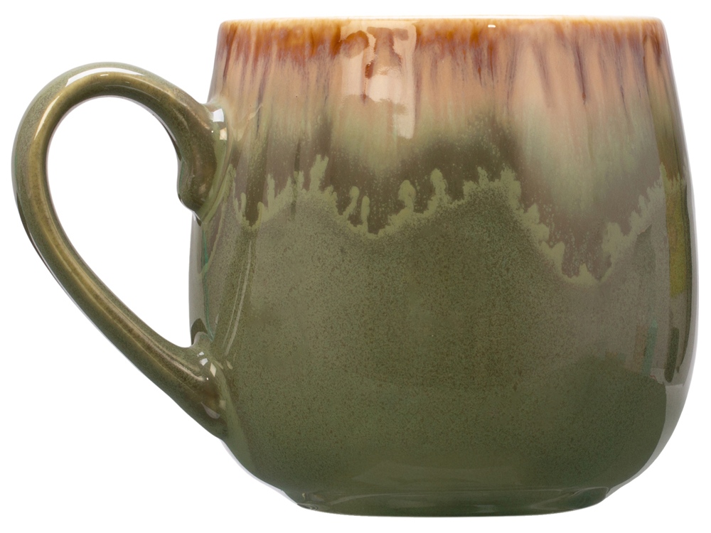 Кружка с вулканическим эффектом по краю Etna, 440 мл, оливковый-2