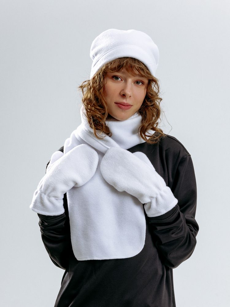 Шарф Fleecy, белый-4