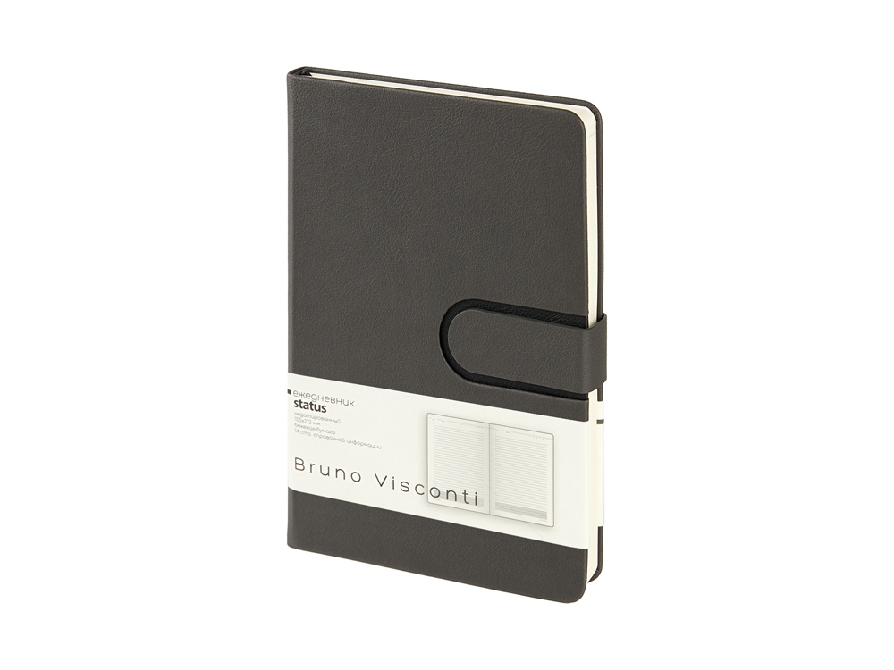 Ежедневник недатированный А5 Status, графитовый серый-0