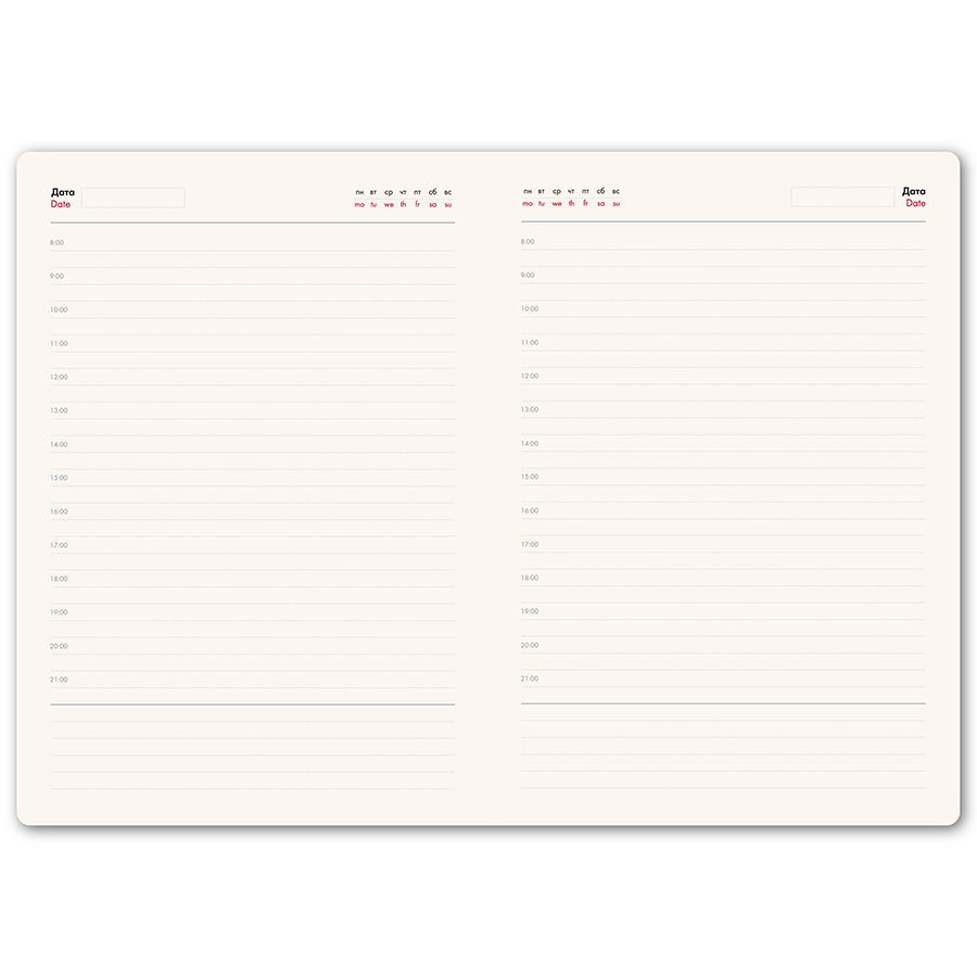 Ежедневник недатированный Kennedy, формат А5,  в линейку, синий-5