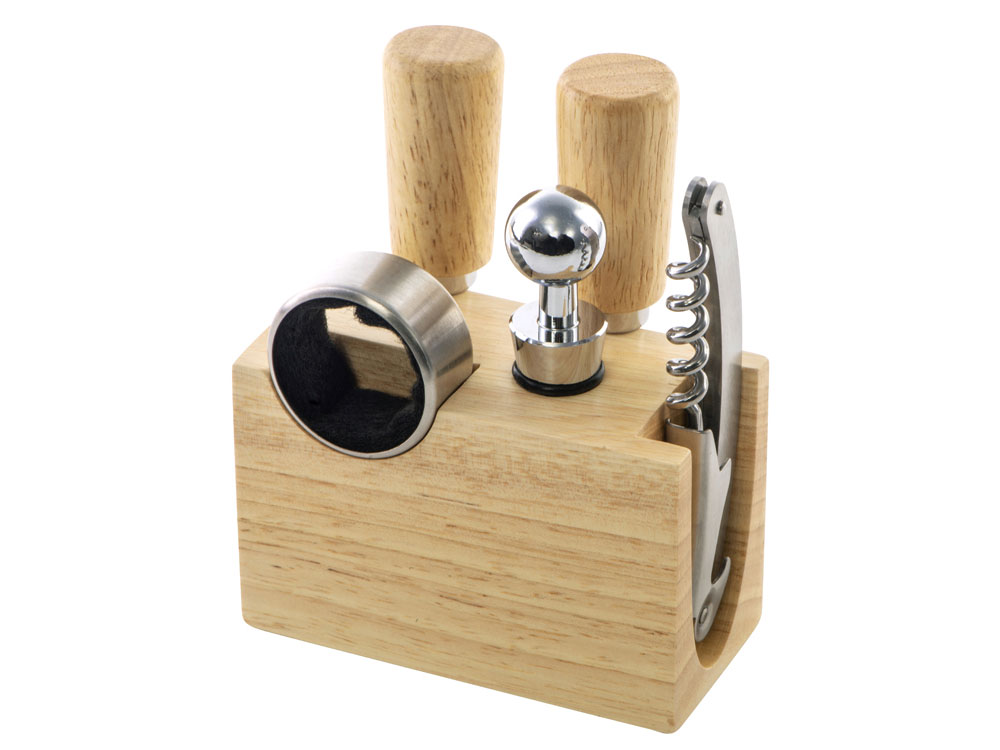 Набор Save time для сыра и вина со съемной подставкой, натуральный, серебристый-5