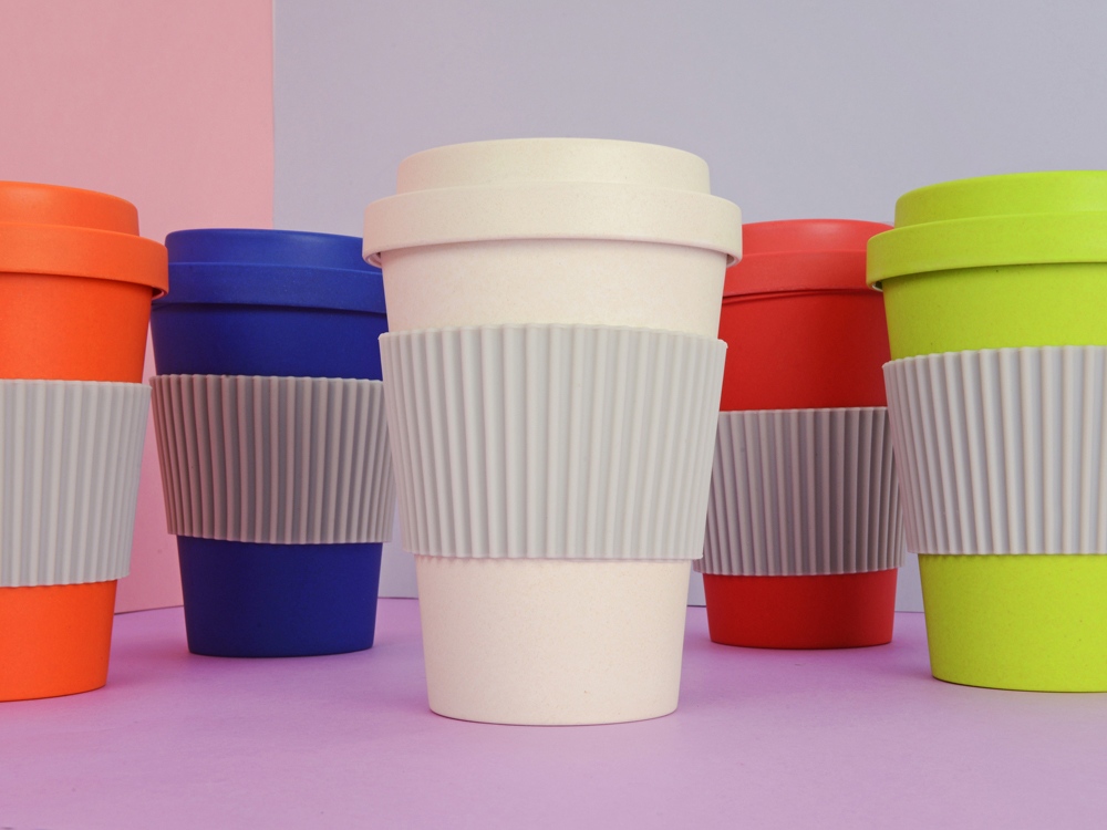 Термокружка Muffin из натуральных волокон, желтый-6