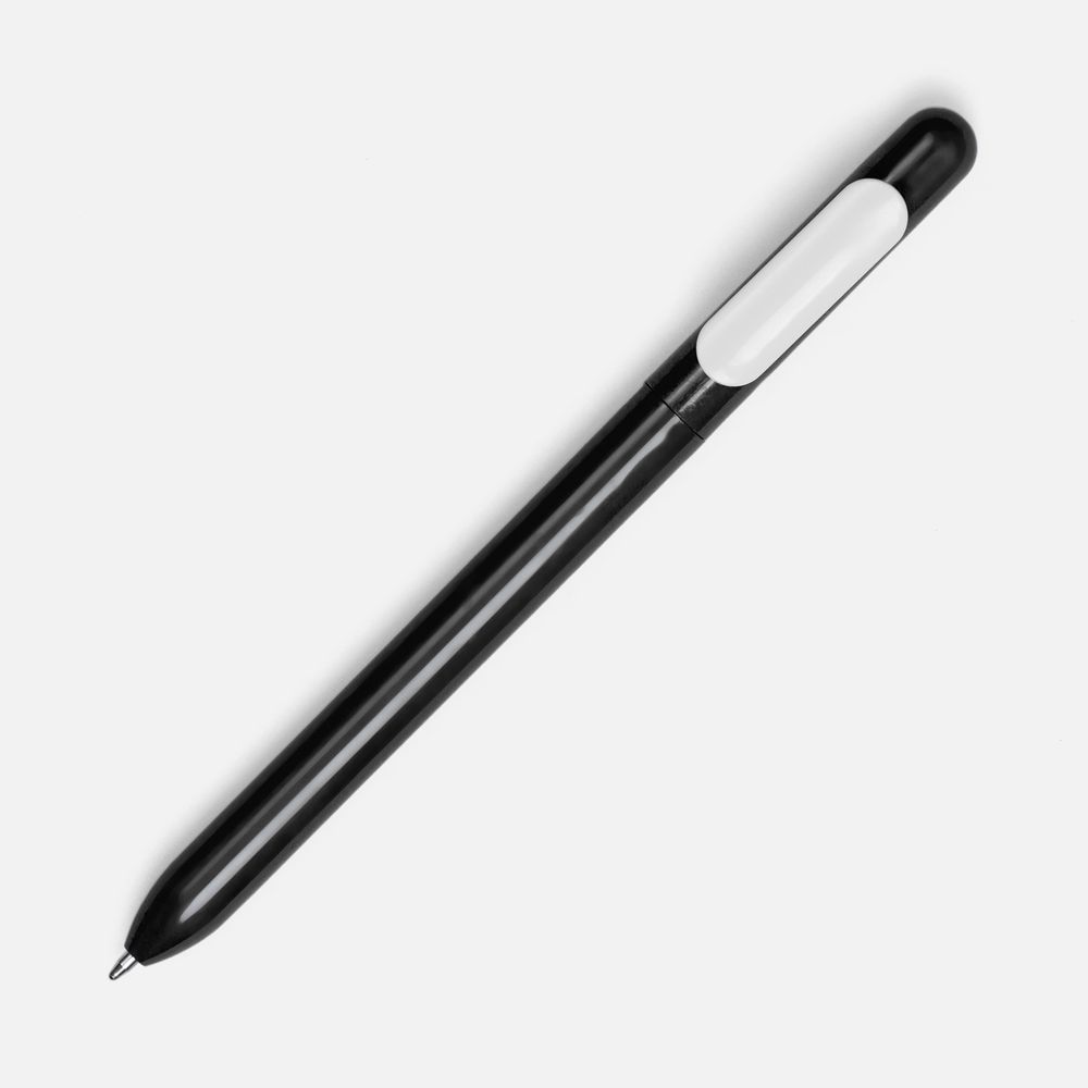 Ручка шариковая Swiper, черная с белым-1