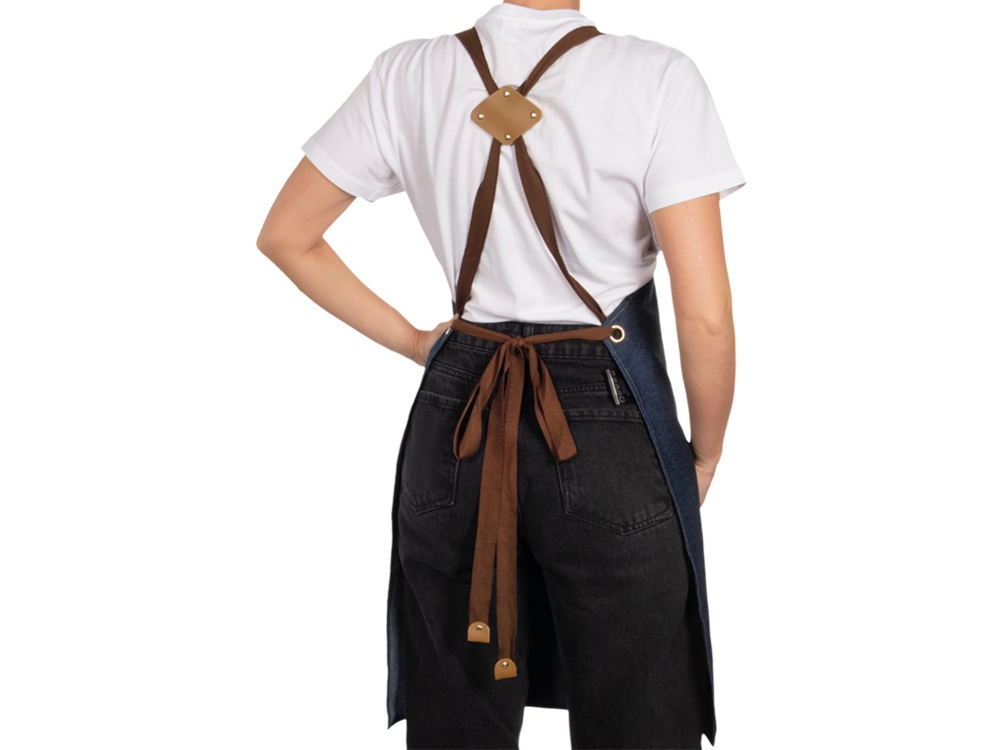 Джинсовый фартук с карманами Fry, синий-8