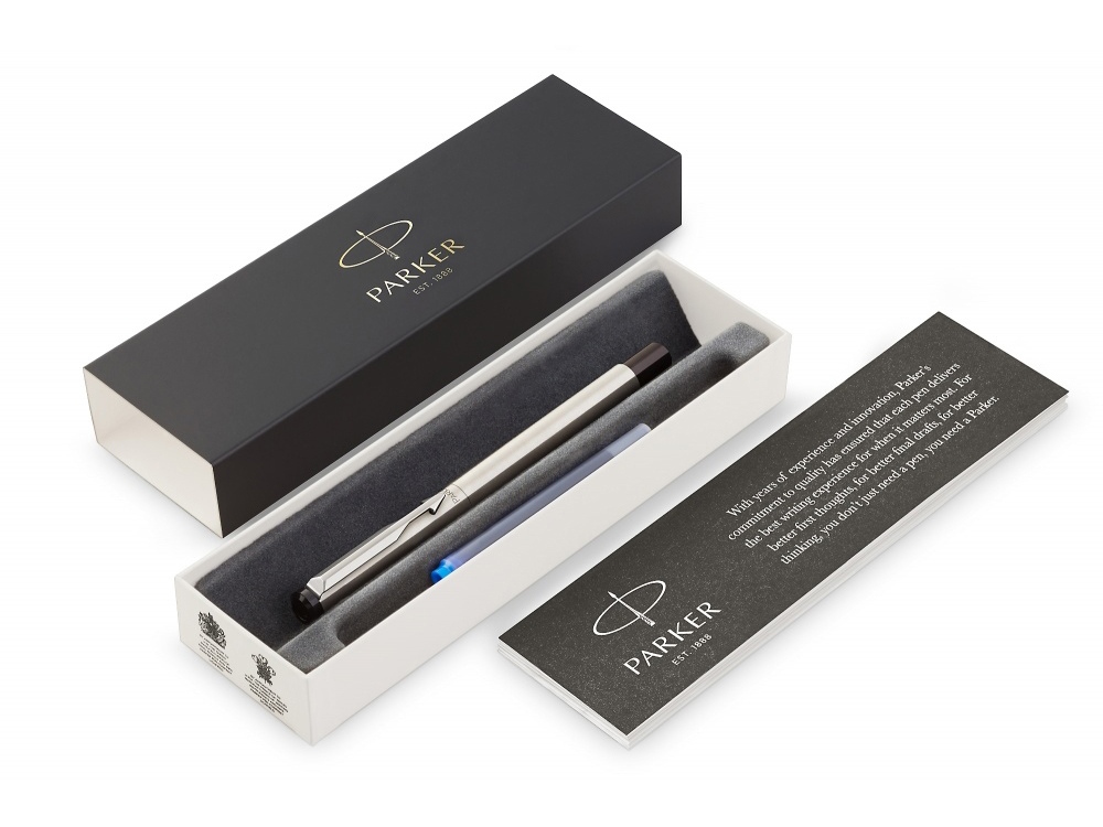 Ручка перьевая Parker Vector Standard Stainless Steel CT, серебристый-1