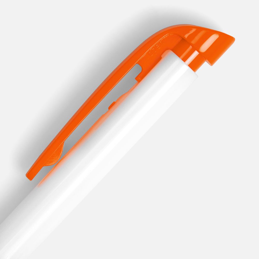 Ручка шариковая Favorite, белая с оранжевым-1