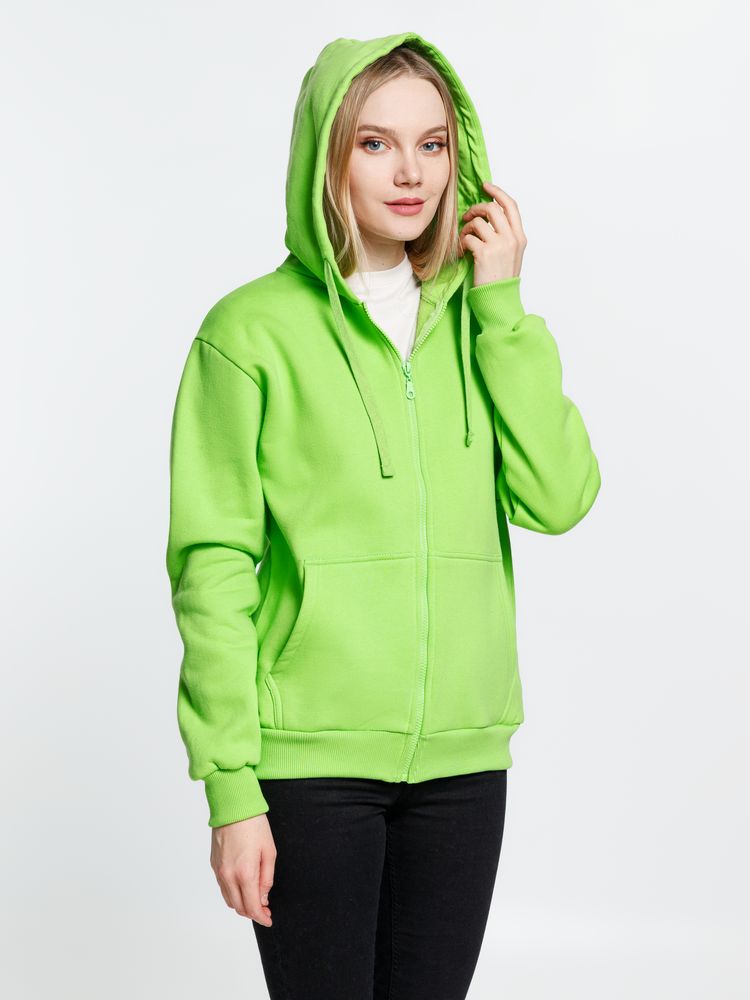 Толстовка на молнии с капюшоном Siverga Heavy 2.0, зеленое яблоко-5