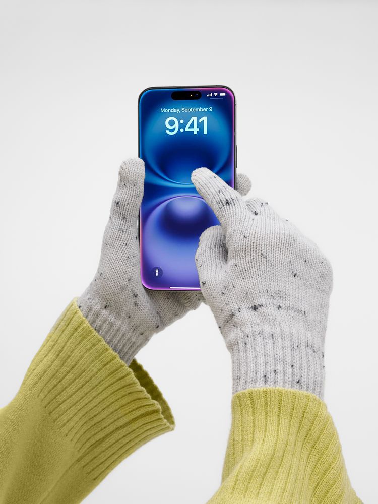 Перчатки сенсорные Spotti Senso, светло-серые-1