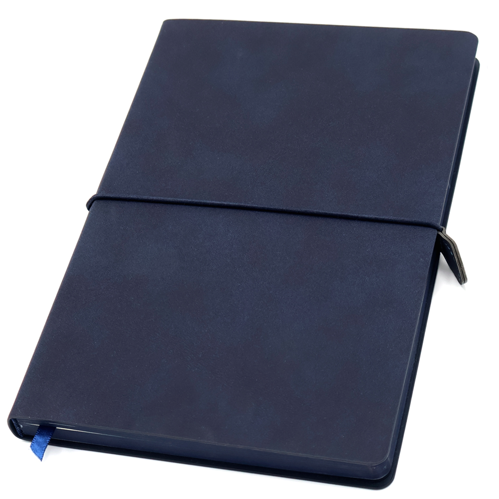 Ежедневник A5 недатированный Massimo в мягком переплёте, Темно-синий-0