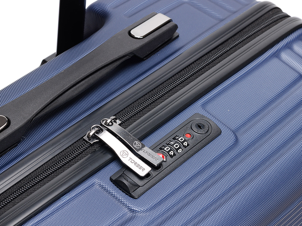Чемодан TORBER Onego, синий, ABS-пластик, 69,5 х 46 х 26 см, 69 л-7