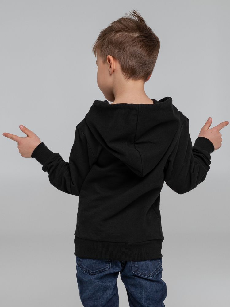 Толстовка с капюшоном детская Kirenga Kids, черная-6