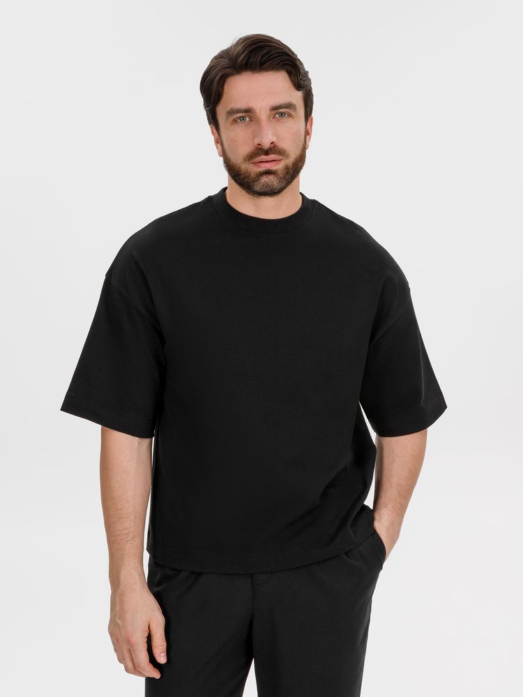 Футболка оверсайз Big Boss, черная-1