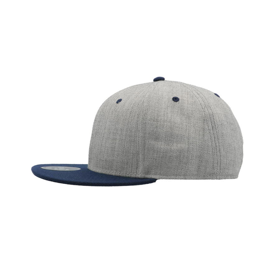 Бейсболка FADER, 6 клиньев, застежка ПВХ, темно-синий, серый-2